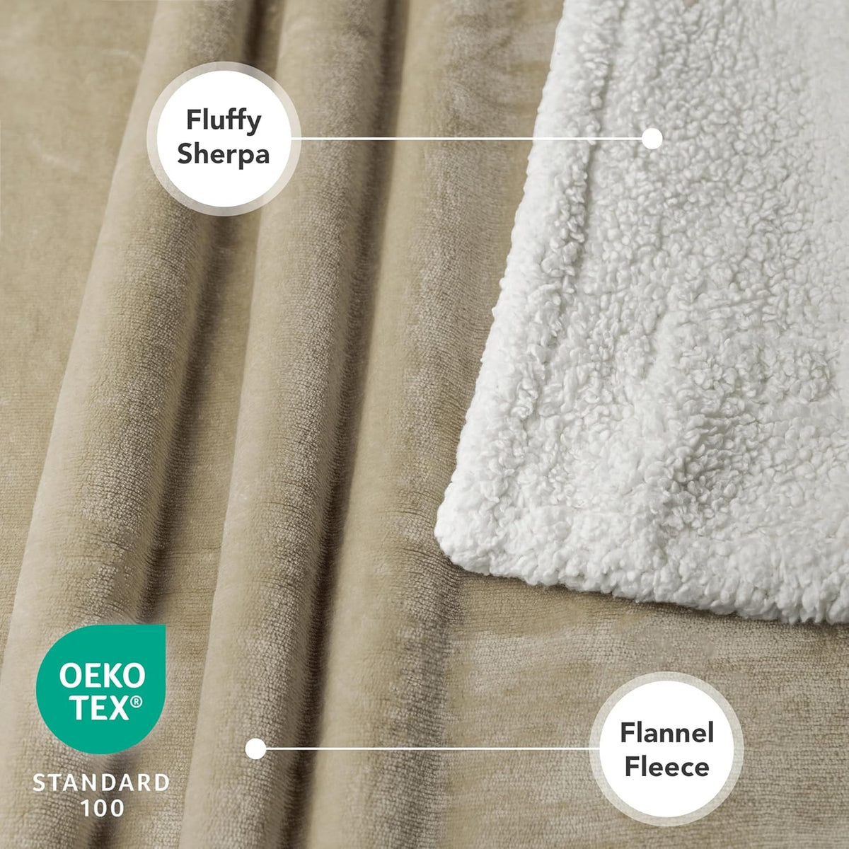 Dog Blanket for Large Medium Pets Cats, 80X60 Twin Size XL, Taupe
