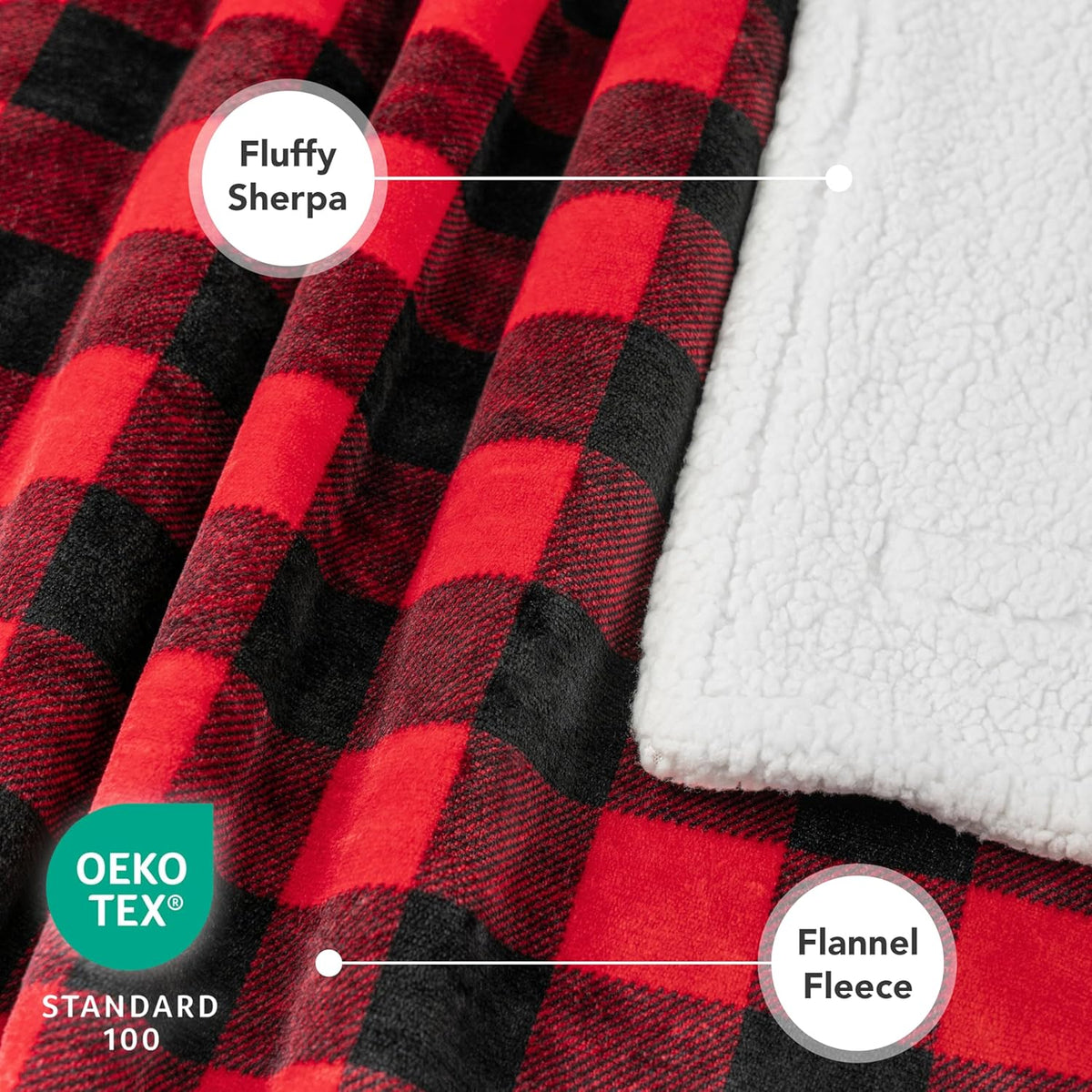 Waterproof Dog Blanket for Large Dog Cat Pet, 60X80, Black Red