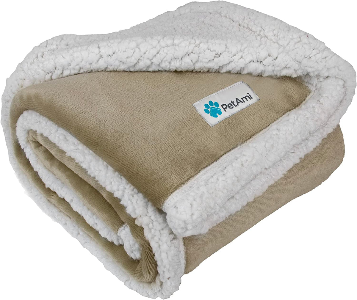 Dog Blanket for Large Medium Pets Cats, 80X60 Twin Size XL, Taupe