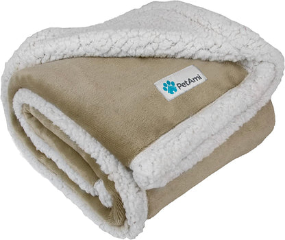 Dog Blanket for Large Medium Pets Cats, 80X60 Twin Size XL, Taupe