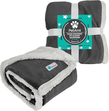 Waterproof Dog Blanket for Small Dog Puppy Cat, 29X40, Charcoal